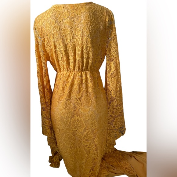 Lace Chiffon Maternity Photoshoot Dress - Picture 7 of 10